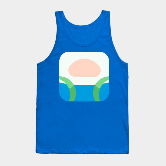 Square Finn the Human Tank Top by NahumI